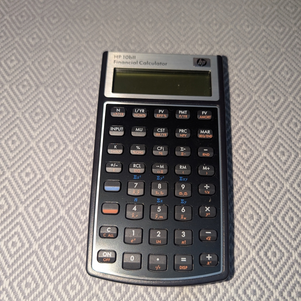HP 10bII+ Financial Calculator - Black and Silver